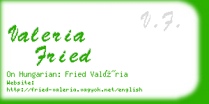 valeria fried business card